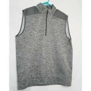 Antigua Gray Golf Performance Men’s Element Vest 1/4 Zipper Front Size XL